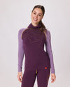 Langarm-Shirt Merino INNERGEBIRG flieder dunkel