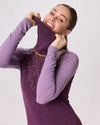 Langarm-Shirt Merino INNERGEBIRG flieder dunkel