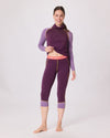 Langarm-Shirt Merino INNERGEBIRG flieder dunkel
