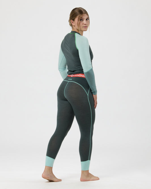7/8-Pants Merino JUCHEE. moorgrün