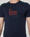 Kurzarm-Shirt Merino D'SUNNSEITN nachtblau