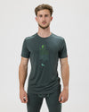Kurzarm-Shirt Merino AUFSTEIGER - ABSEILER moorgrün