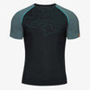 Kurzarm-Shirt Merino INNERGEBIRG schwarz/schiefergrau
