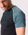 Kurzarm-Shirt Merino INNERGEBIRG schwarz/schiefergrau