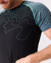 Kurzarm-Shirt Merino INNERGEBIRG schwarz/schiefergrau
