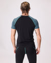 Kurzarm-Shirt Merino INNERGEBIRG schwarz/schiefergrau