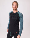 Langarm-Shirt Merino INNERGEBIRG schwarz/schiefergrau