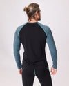 Langarm-Shirt Merino INNERGEBIRG schwarz/schiefergrau